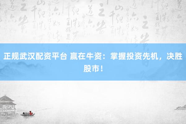 正规武汉配资平台 赢在牛资:掌握投资先机,决胜股市!